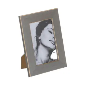Wood and glass photo frame BigBuy Home image-0