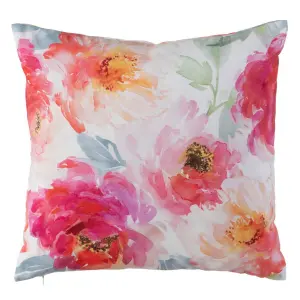 Cuscino in lino e poliestere rosa BigBuy Home image-0