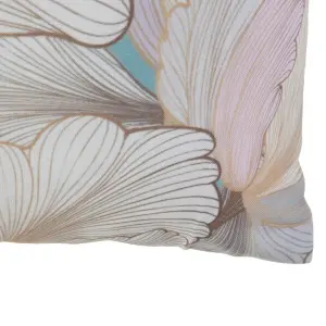 Coussin fleurs en polyester et lin BigBuy Home image-1