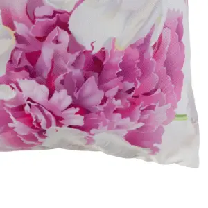 Cojín de flores de poliéster y lino BigBuy Home image-1