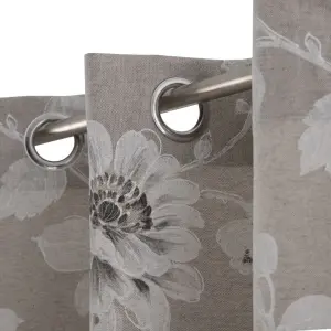 Floraler Vorhang aus Baumwolle und Polyester BigBuy Home image-5