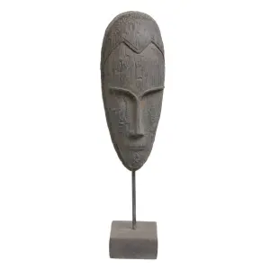 Decorative mask figurine in magnesium oxide BigBuy Home image-0