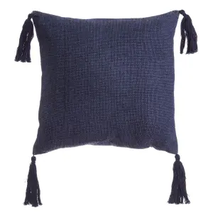 Cuscino in poliestere con pompon BigBuy Home image-0