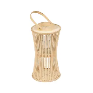 Bambusglaslaterne BigBuy Home 16x16x40 cm image-0