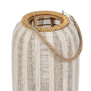 Lanterne en bambou verre BigBuy Home 25x25x45 cm image-6