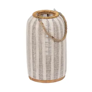 Bamboelamp met glas BigBuy Home 22x22x38 cm image-0