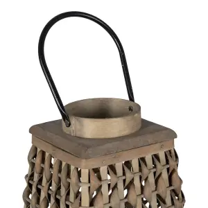 Lanterne en bambou verre BigBuy Home 26x26x47 cm image-5