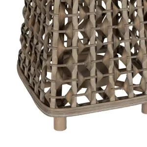Lanterne en bambou verre BigBuy Home 26x26x47 cm image-3