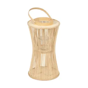 Lanterna in bambù con vetro BigBuy Home 20x20x50 cm image-0