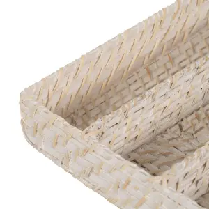 Bamboo storage basket BigBuy Home 34x24x6 cm image-4