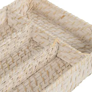Bamboo storage basket BigBuy Home 34x24x6 cm image-5