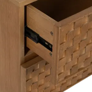 Iron nightstand ash wood BigBuy Home Marigni image-5