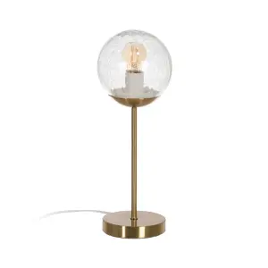 Lámpara de sobremesa de metal y cristal BigBuy Home image-0