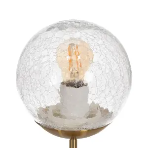 Lámpara de sobremesa de metal y cristal BigBuy Home image-1