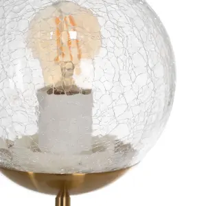 Lámpara de sobremesa de metal y cristal BigBuy Home image-2