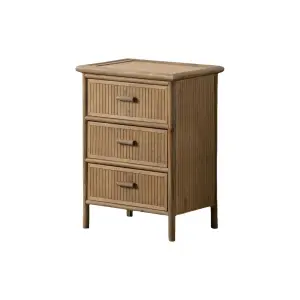 Bamboo bedside table BigBuy Home image-0