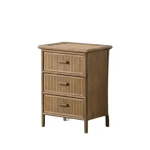 Bamboo bedside table BigBuy Home image-1