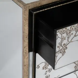 Mirror bedside table MDF wood BigBuy Home Chloe 49 x 40 x 60 cm image-4