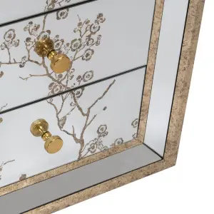 Mirror bedside table MDF wood BigBuy Home Chloe 49 x 40 x 60 cm image-5