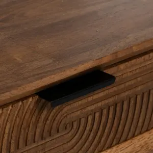 Couchtisch aus Eisen und Gummibaumholz BigBuy Home 150x40x50 cm image-6
