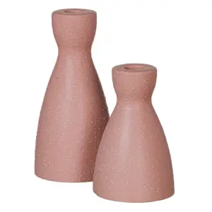 Ceramic candlestick BigBuy Home 9,5x9,5x20 cm image-2
