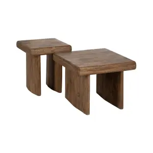 Mango wood coffee table BigBuy Home 60x60x45 cm image-0