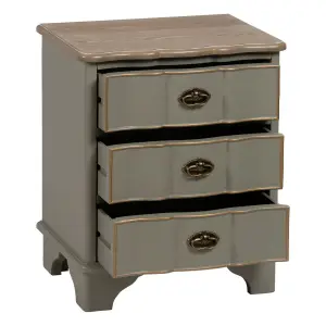 Spruce wood bedside table MDF BigBuy Home 50 x 35 x 60 cm image-1