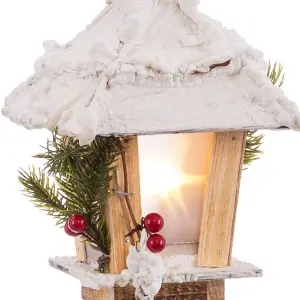 Lampada da terra in legno BigBuy Home 12x12x60 cm image-1