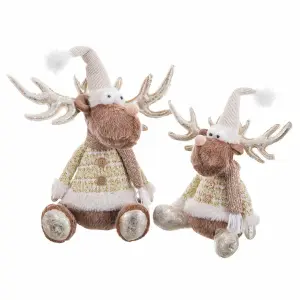 Decorative deer figurine BigBuy Home 20x12x36 cm image-1