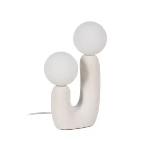 Lampada da scrivania in ceramica e vetro BigBuy Home 50 W 240 V 220-240 V 20x11x31 cm image-0