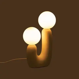 Lampada da scrivania in ceramica e vetro BigBuy Home 50 W 240 V 220-240 V 20x11x31 cm image-1
