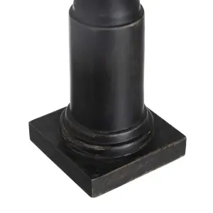 Candelabro in legno e vetro BigBuy Home 12x12x55 cm image-4