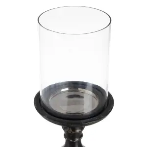 Wood and glass candle holder BigBuy Home 18x18x47 cm image-3