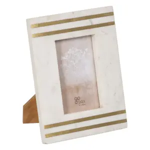 Cadre photo en cuivre marbre BigBuy Home 10x15 cm 19x1,5x24 cm image-0