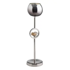 Aluminium glass candlestick BigBuy Home 11x11x44 cm image-0