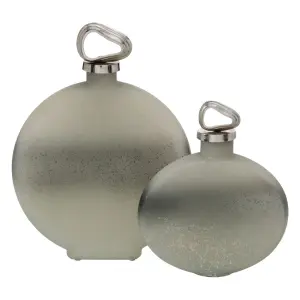 Dekorative Flasche aus Aluminium mit Glas BigBuy Home 24x9x29 cm image-0