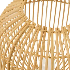 Lampada da scrivania in metallo e rattan BigBuy Home 40 W 220-240 V 27x27x35 cm image-3
