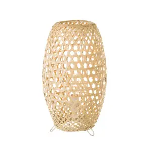 Bürometal Lampe aus Bambus BigBuy Home 40 W 220-240 V 20x20x35 cm image-0