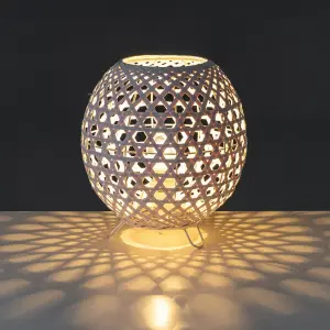Lampada da scrivania in metallo bambù BigBuy Home 40 W 220-240 V 20x20x23 cm image-1