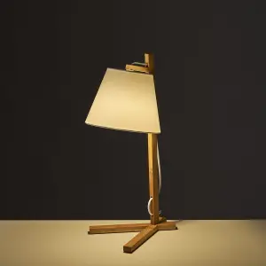 Lampa biurkowa z bambusa BigBuy Home image-1