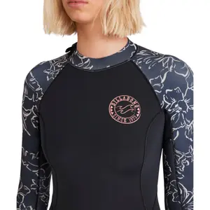 Shorty våddragt til kvinder Billabong 2/2 Spring Fever Natural Back-Zip image-4