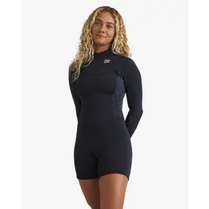 Shorty våddragt til kvinder Billabong 2/2 Synergy Natural Front-Zip image-3