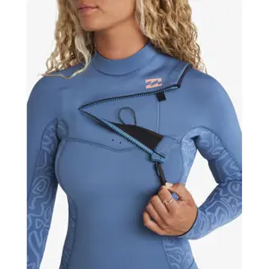 Helkropsdragt til kvinder Billabong Synergy Natural 4/3 Less-Zip image-6