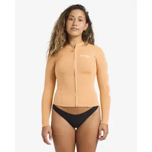 T-shirt da surf a maniche lunghe in neoprene donna Billabong Peeky Natural
