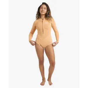 Langærmet korty surfdragt til kvinder Billabong Salty Dayz Natural image-1