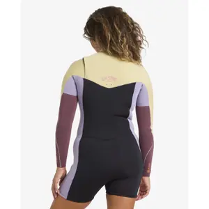 Shorty våddragt til kvinder Billabong 2/2 Synergy Natural Front-Zip image-3