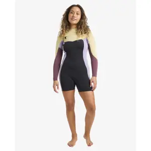 Shorty våddragt til kvinder Billabong 2/2 Synergy Natural Front-Zip image-1