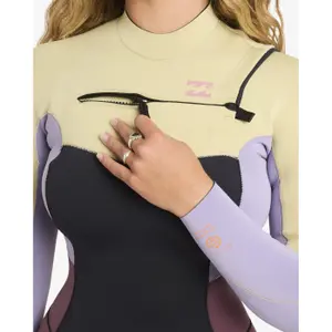 Helkroppsdräkt för kvinnor Billabong Synergy Natural 4/3 Less-Zip image-6