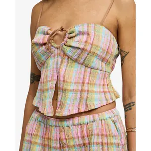 Camiseta de tirantes para mujer Billabong Sweet Check image-4