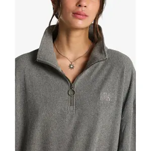 Women's Textured 1/2 Zip Fleece Billabong Coffee Time image-4